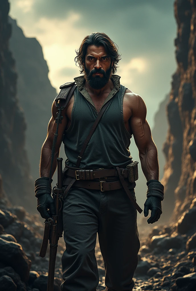 Create wallpaper of rocky from kgf movie