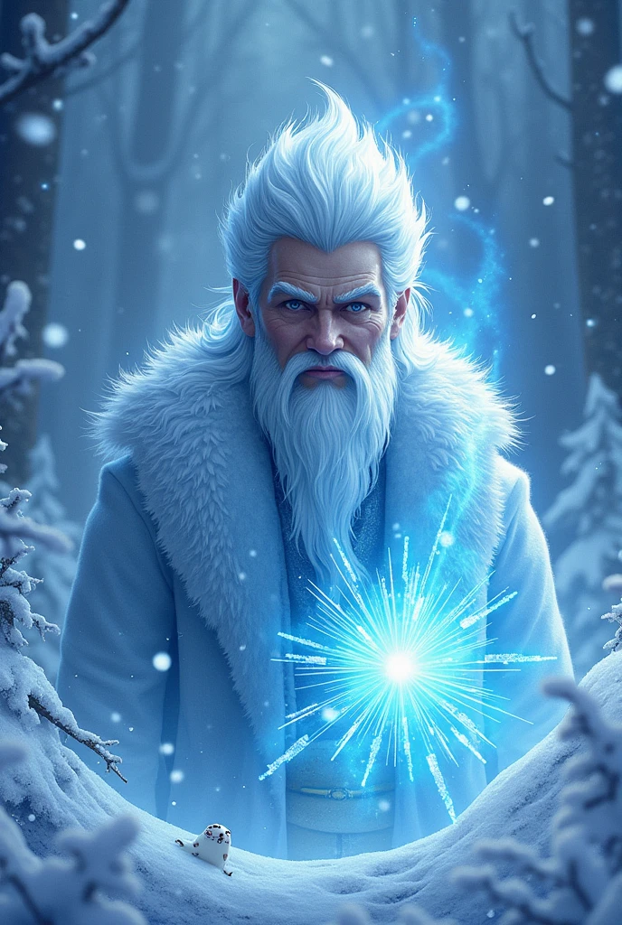 create a banner style cover of famous online casino games themed after the game character; Jack Frost's Winter Infinity Reels