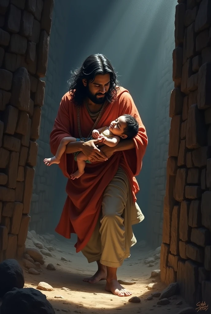 Vasudev gave the newborn Krishna to Nandlal