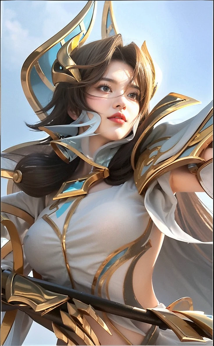 (best quality, 4K, 8k, high resolution, masterpiece :1.2),Extremely detailed, (Practical, Practical, Practical :1.37), A beautiful woman, Beautiful and delicate face, beautiful eyes, Attractive lips, White hair, Long hair, wedding hanfu, Long dress, Large Breasts, Long legs sexy, 妖娆身姿, Unique and distinctive style swimming pool design