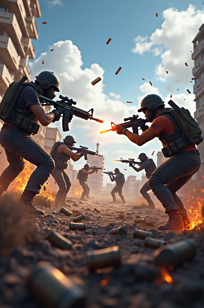 Free fire vs pubg with guns on ground