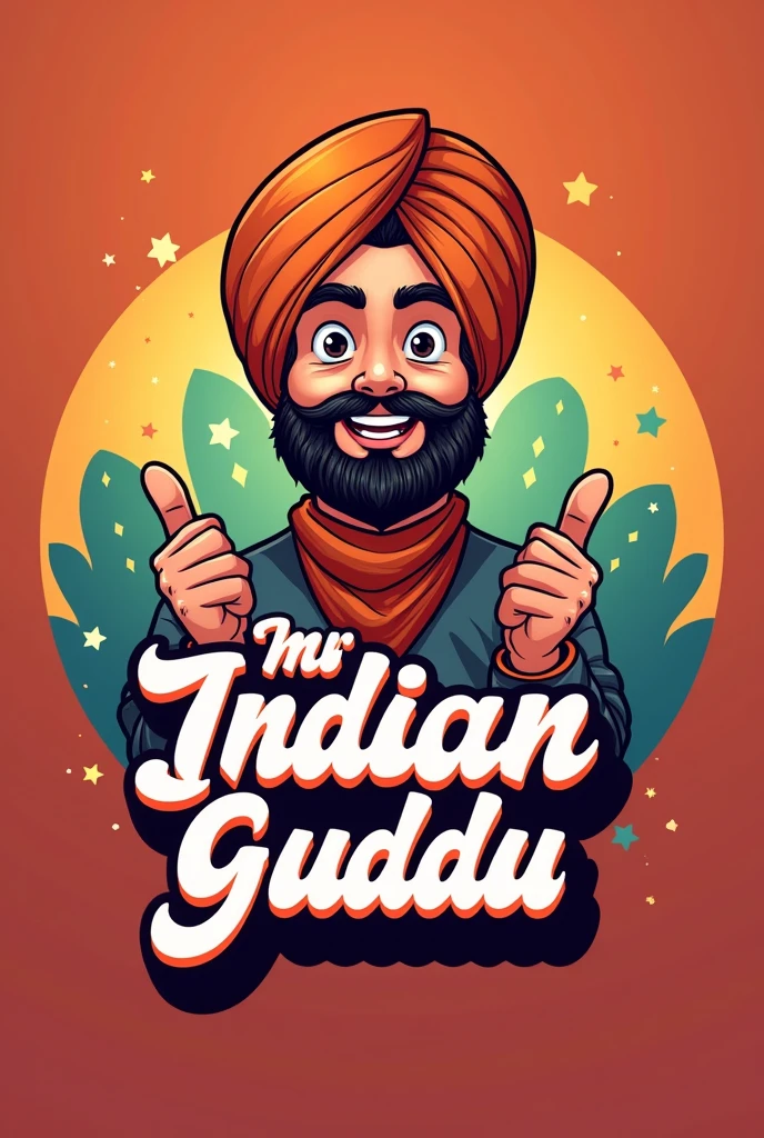 यूट्यूब चैनल लोगो जिसपर Mr Indian Guddu लिखा होना चाहिए