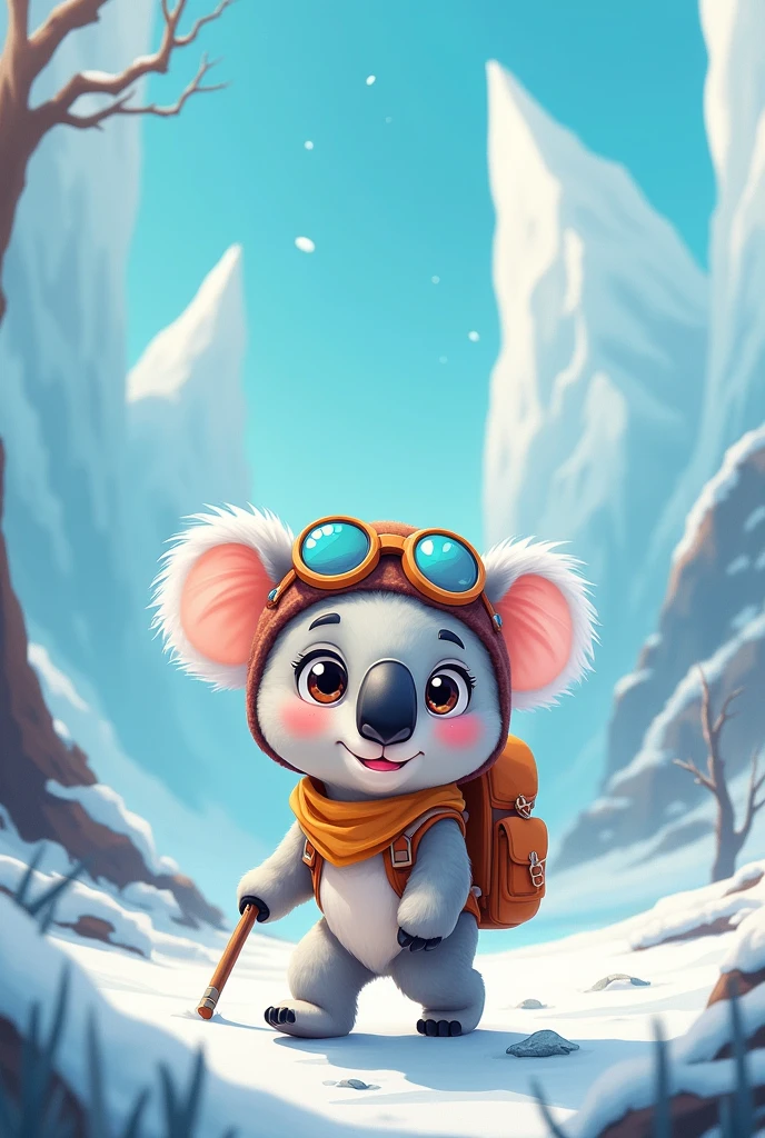 Koala was not only known as the dreaming koala, but also as the explorer who had crossed oceans to make friends in the land of ice.. cartoon cute