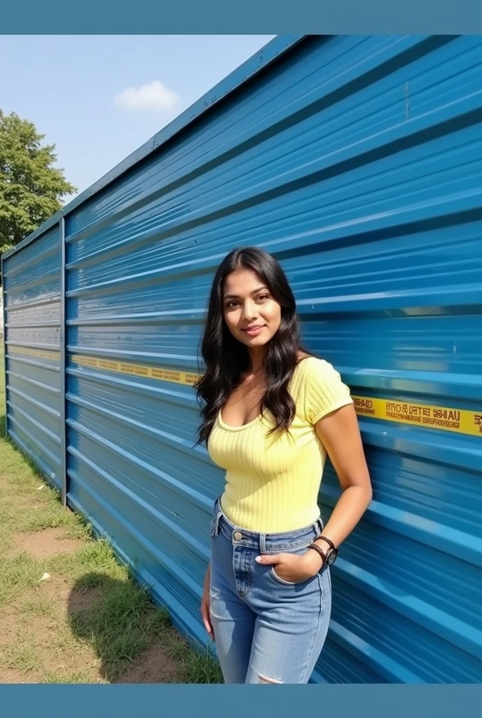 20 years old cute indian girl , long hair , mesomorph body , 25% fat , black top  , sexy and hot , big boobs , deep cleavage , sexy navel , sexy belly , wide navel , full navel , sexy pose