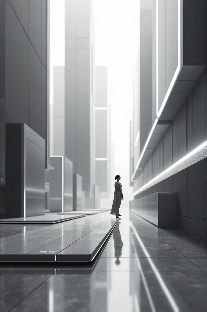 Geometricizing an image, delicate, high resolution , design,((Monochrome :1.4)) , Cyber City