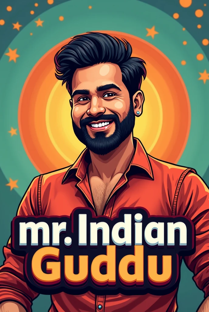 यूट्यूब चैनल लोगो जिसपर Mr Indian Guddu लिखा होना चाहिए