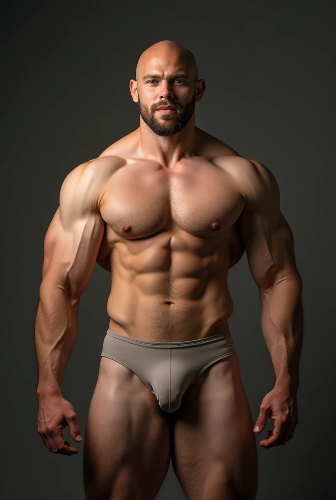 gay man , massive ass , huge lump , wearing underwear thread , muscular , big , pectorales muy bigs , shy face, Frontal camera