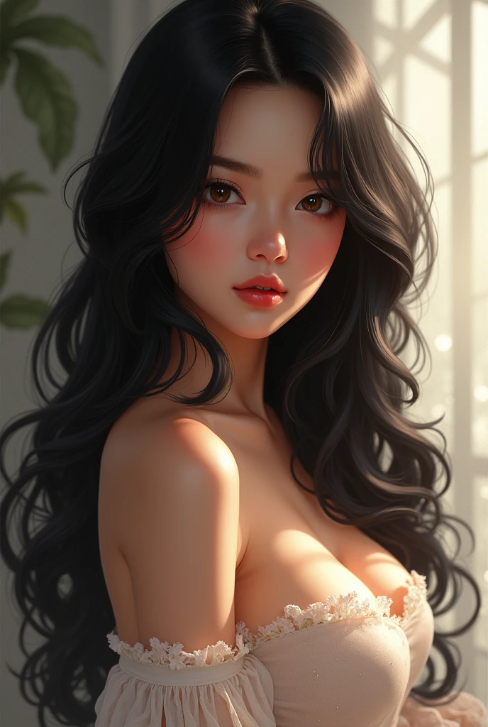 beautiful girl、cute、Big Breasts、Black Hair、sexy