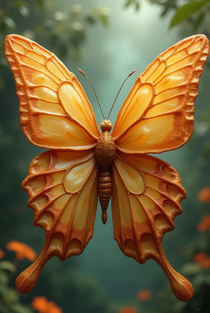 Butterfly wings looking like samosa