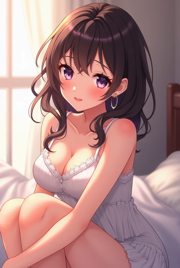 Anime girl,Cute,Beauty,Having Lush, Horny,Blush, trying to seduce