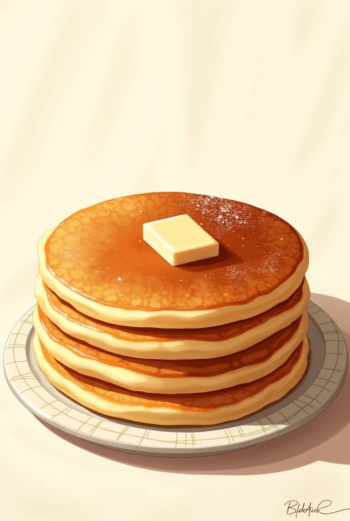 A digital drawing of a healthy pancake