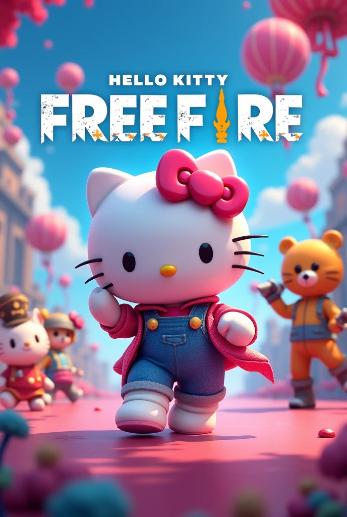 Create a hello kitty advertisement for free fire