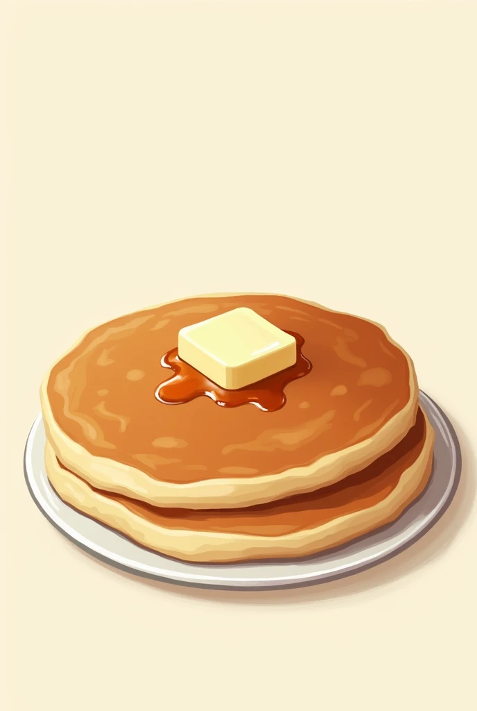 A digital drawing of a healthy pancake without butter
