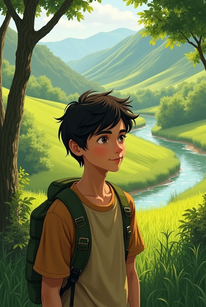 Mateo, a 1 teenager, lives in the green valley