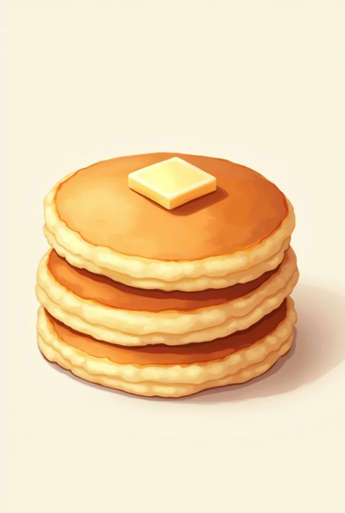 A digital drawing of some healthy pancakes, just pancakes without anything