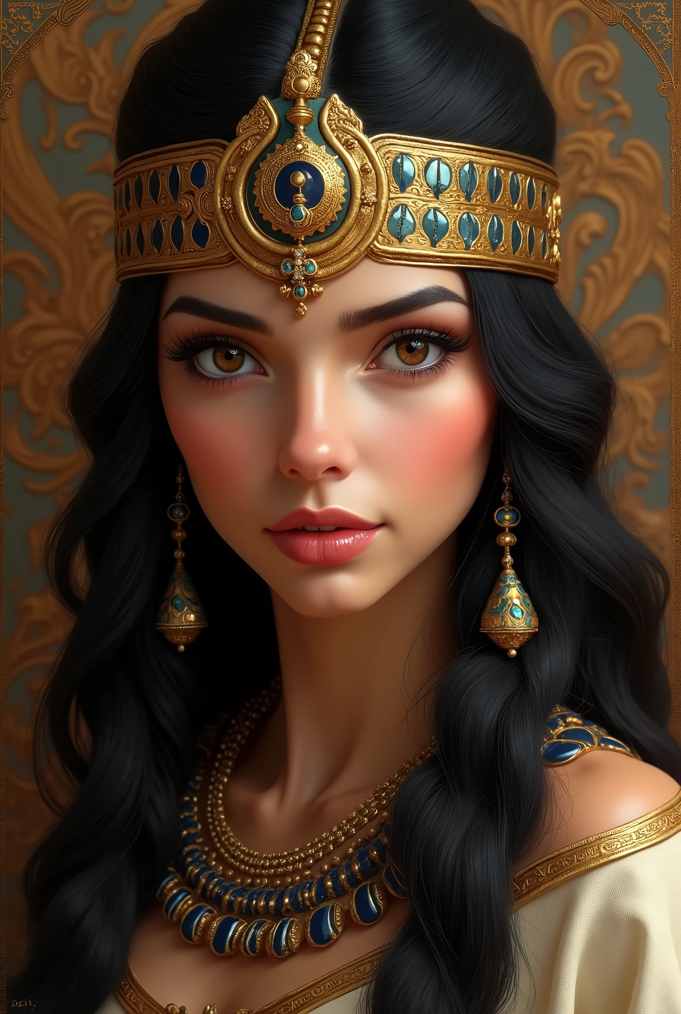 Queen Cleopatra with her beautiful attractive face