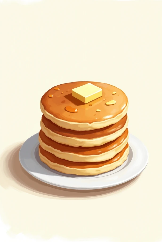 a digital drawing of some healthy pancakes only pancakes without butter