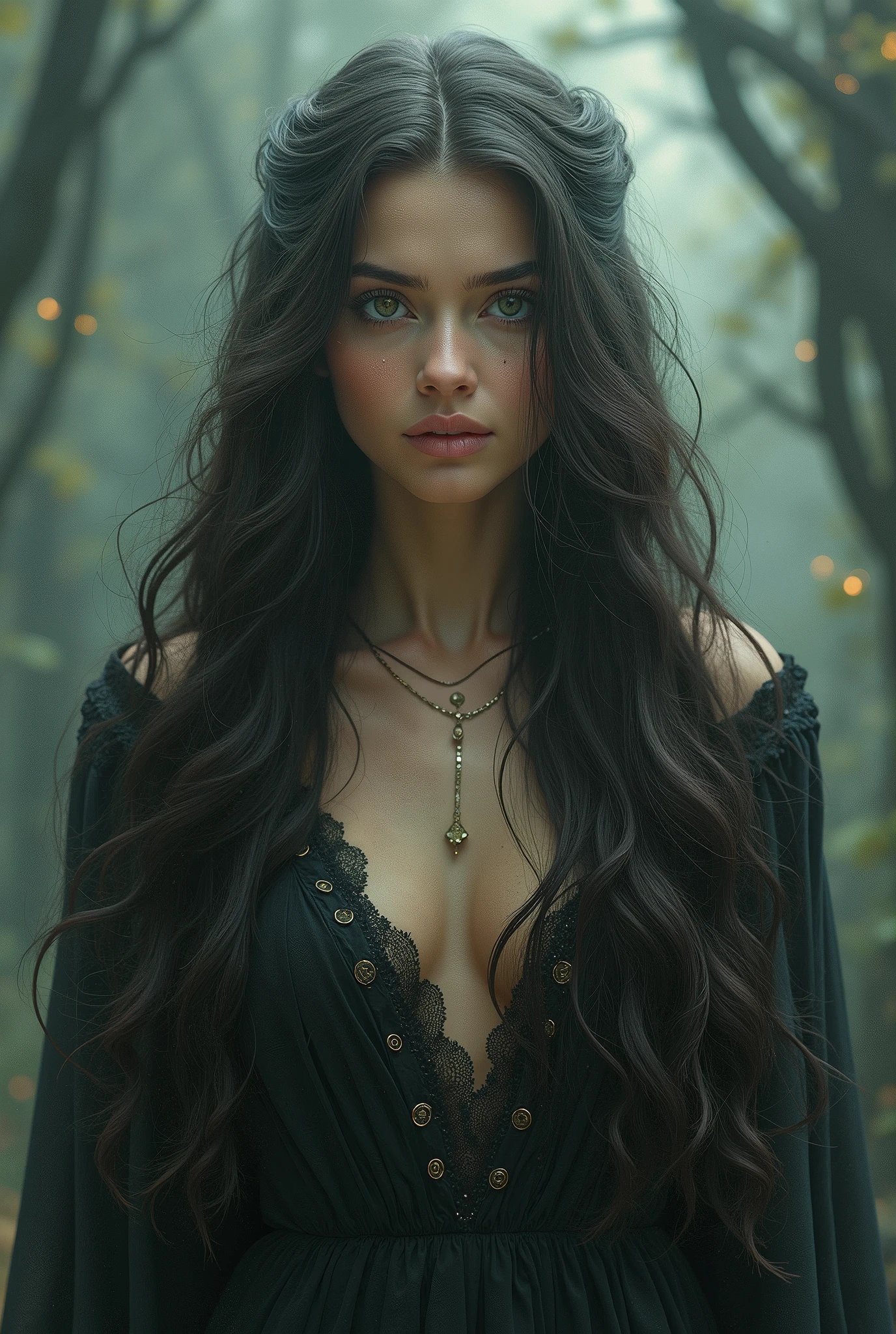witch lady with long hair