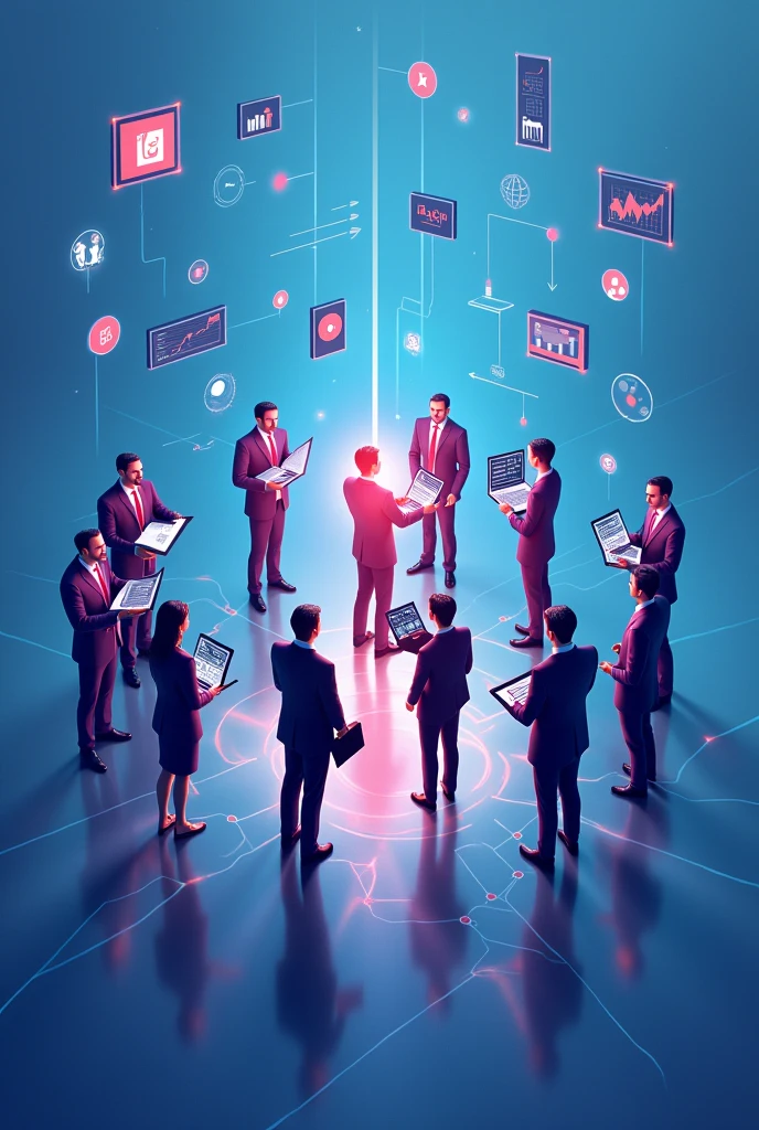 Graphic art representative of collaboration between administration