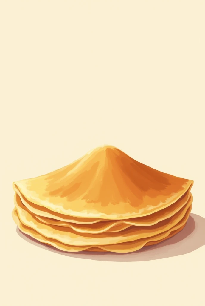A digital drawing of some crepes with nothing on top