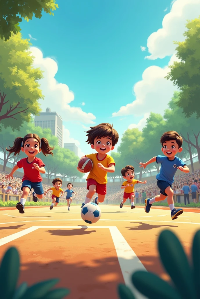Fais-moi une photo pour représentant des enfants qui font du sport
