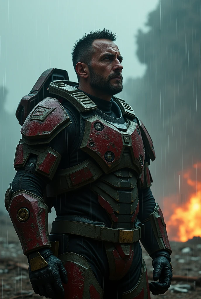 The sacrifice of domikic santiago in gears of war under the rain 
