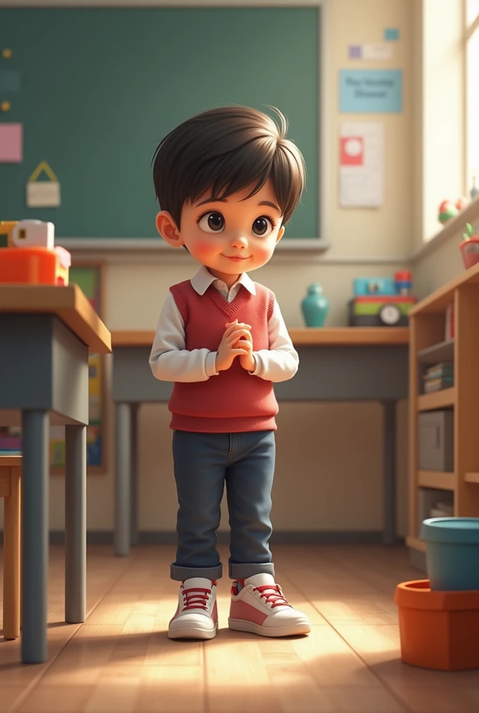 A child who does not touch the equipment without authorization from his teacher