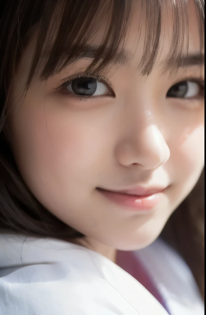 best quality, face focus, soft light, ultra high res, (photorealistic:1.4), RAW photo,(Shinozaki Ai), (fair skin), (kawaii),
1 Japanese girl, solo, cute, smile, (pupil, lights in the eyes),  detailed beautiful face, Medium-sized breasts,(high resolution detail of human skin texture),(long hair),(portrait), upper body, white traditional kimono, Increase the area of the face relative to the screen, A face drawn full of the screen