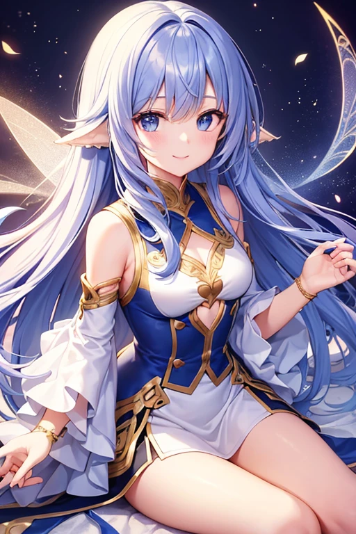 (Masterpiece, excellent picture quality, delicate CG, beautiful eye details, ultra-detailed, complex details: 1.1), 8k wallpaper, exquisite facial features, (1girl, solo: 1.4), long hair, striped hair, (elf, aura: 1.3), exquisite eyes, glowing eyes, earrings, panties, anklets, chest, necklace, magic wand, (purple flame: 1.3, feathers, (magic circle, magic ball: 1.3), (flying paper in the air: 1.4) , magic circle, spell, night, darkness, (prismatic hair, 1.4) starry background, (colorful splash: 1.3), splash art, real lighting, cool magic special effects, high saturation, extreme color, (white particles that are illuminated Surround the whole body: 1.3)