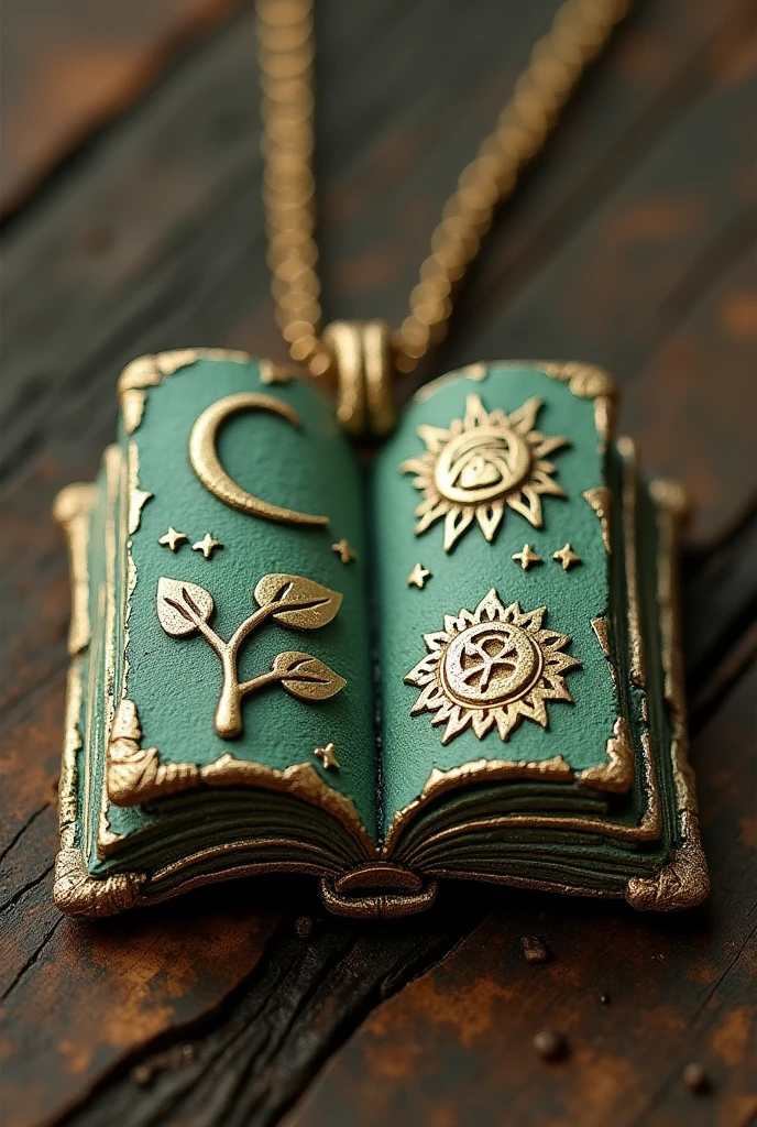 Form: My amulet would take the shape of an open book, symbolizing the quest for knowledge and the gathering of ideas. The pages would be slightly curved, resembling the curve of a heart to signify passion for learning.

Material: I would craft it from clay, similar to the materials used by prehistoric artisans. Clay is a representation of earth and permanence, echoing the timelessness of knowledge. The surface would be textured with imprints of leaves and symbols like a sun and stars, representing growth, potential, and guidance.

Color: The amulet would be painted with earthy tones—greens symbolizing growth, browns representing stability, and gold accents to reflect wisdom and aspiration. The colors would emphasize harmony with nature and the importance of nurturing learning.

The amulet should be a necklace 