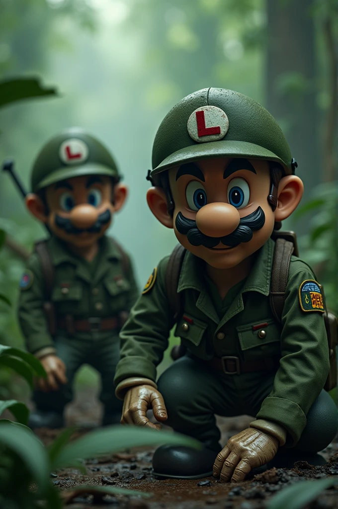 Mario and Luigi experiencing PTSD in the Vietnam War