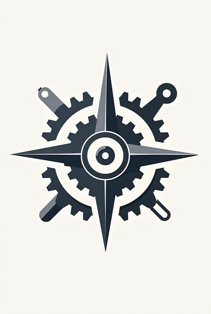 logo containing gears, Rules, the compass: They represent engineering and precision, for youtube channel