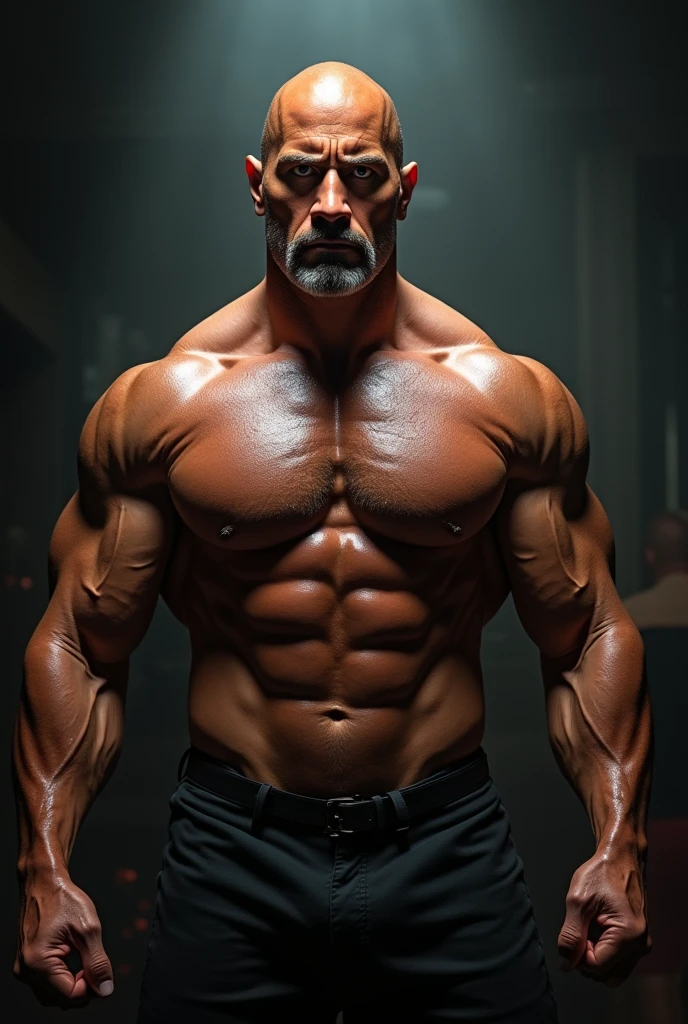 Dwayne Johnson sin camisa