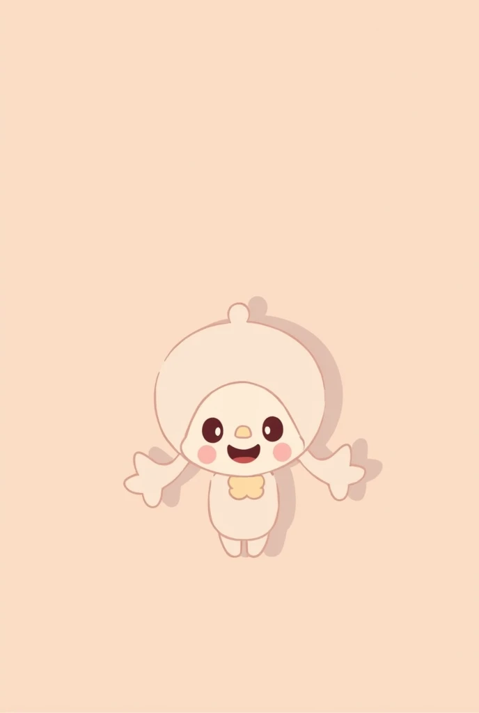 (Most of the background is solid color.),Simple little cute cartoon character picture below
