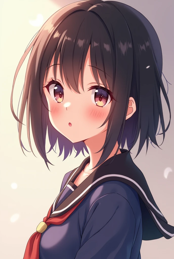 Masterpiece, Anime, A girl, One, Blushing Hard, Pouting cutely, Looking she's trying to get someone attention, sixteen years old, japanese school uniform, gal type