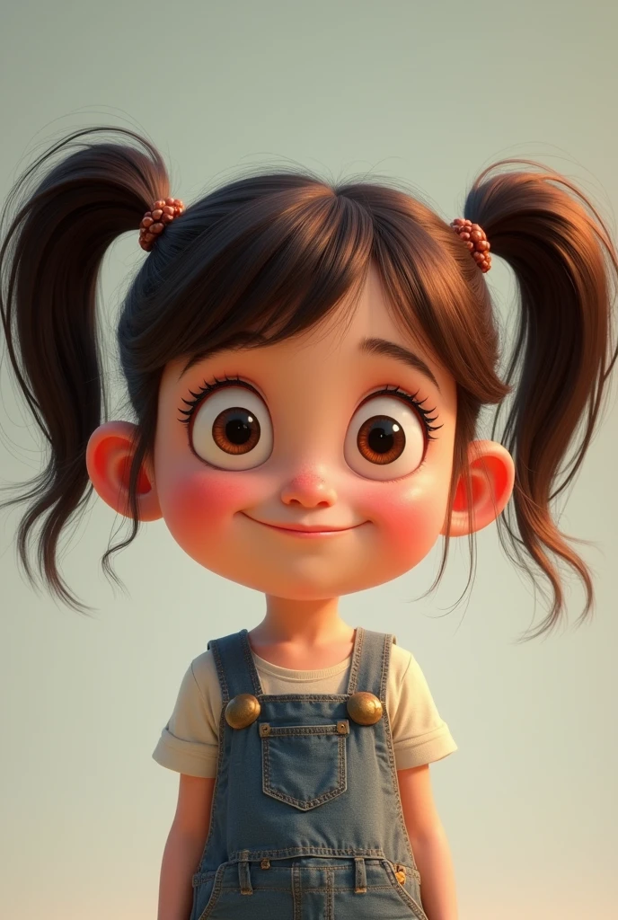 Boo with pigtails in her hair from the animation Monsters S.A..a. da Disney
