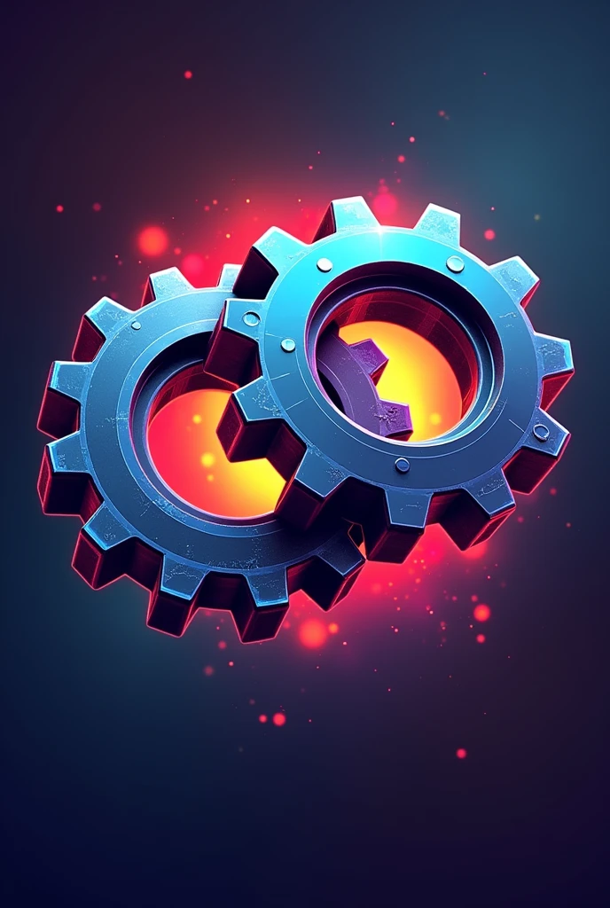 Two gears that will be for a YouTube channel logo that talks about engineering and science, something a little more dynamic and a little more color, another different proposal
