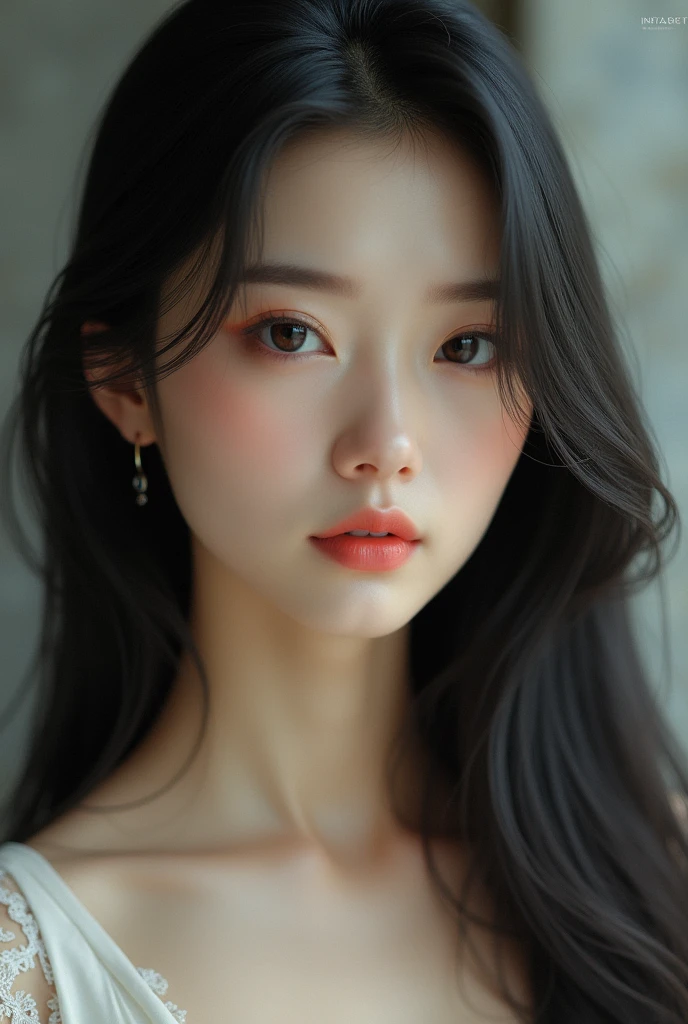 An Asian woman，front，20 years old