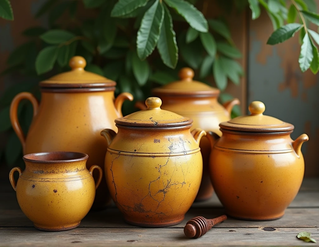 old honey pots