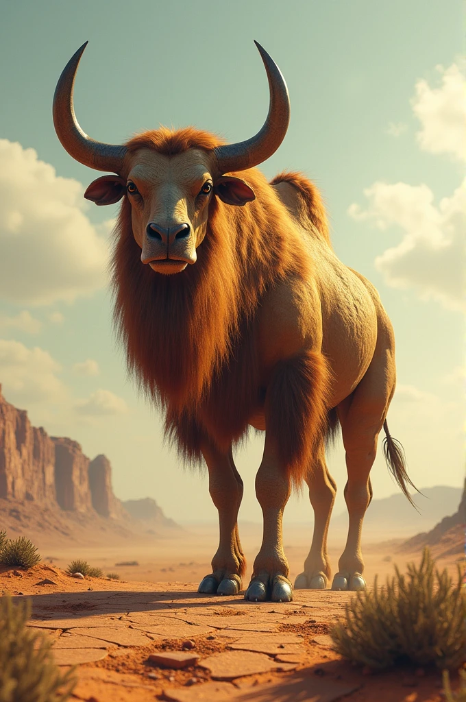 Camel with bull head