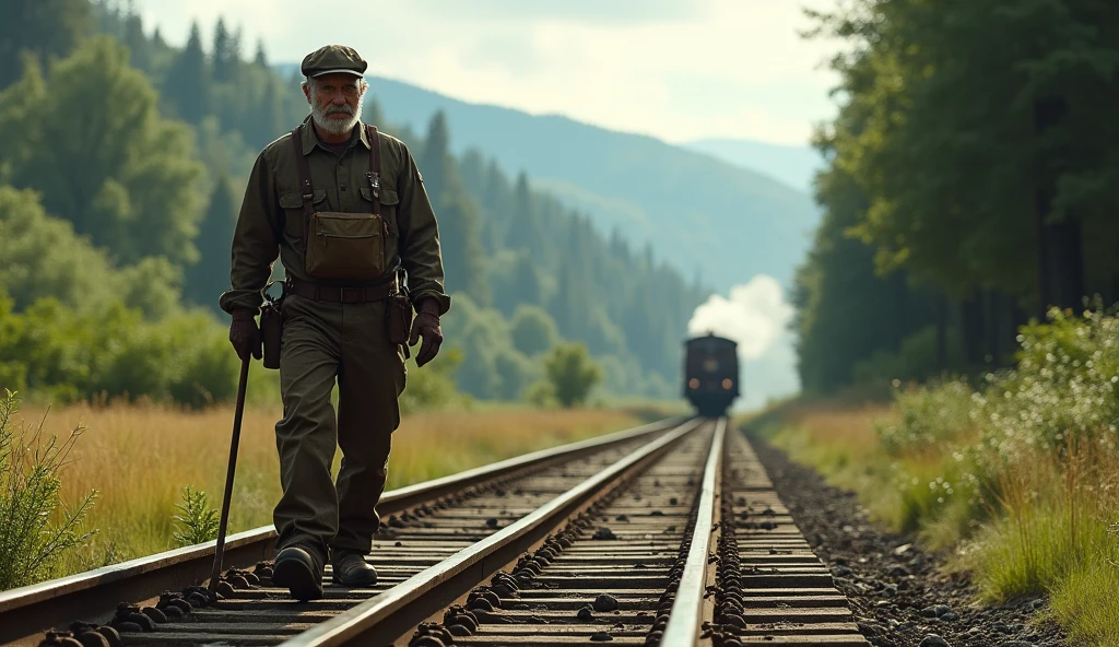 A word Gamekeeper in railway track