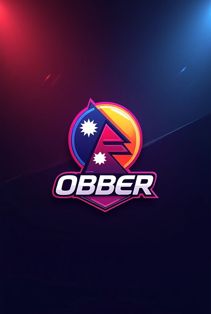 Creat a gaming esports logo for obber esport like nepal falg and aslo add color like nepal flag and add O as a word AND ALSO WRITE E BUT WITRE E INSIDE THE O AND LITTLE DOWNWARD