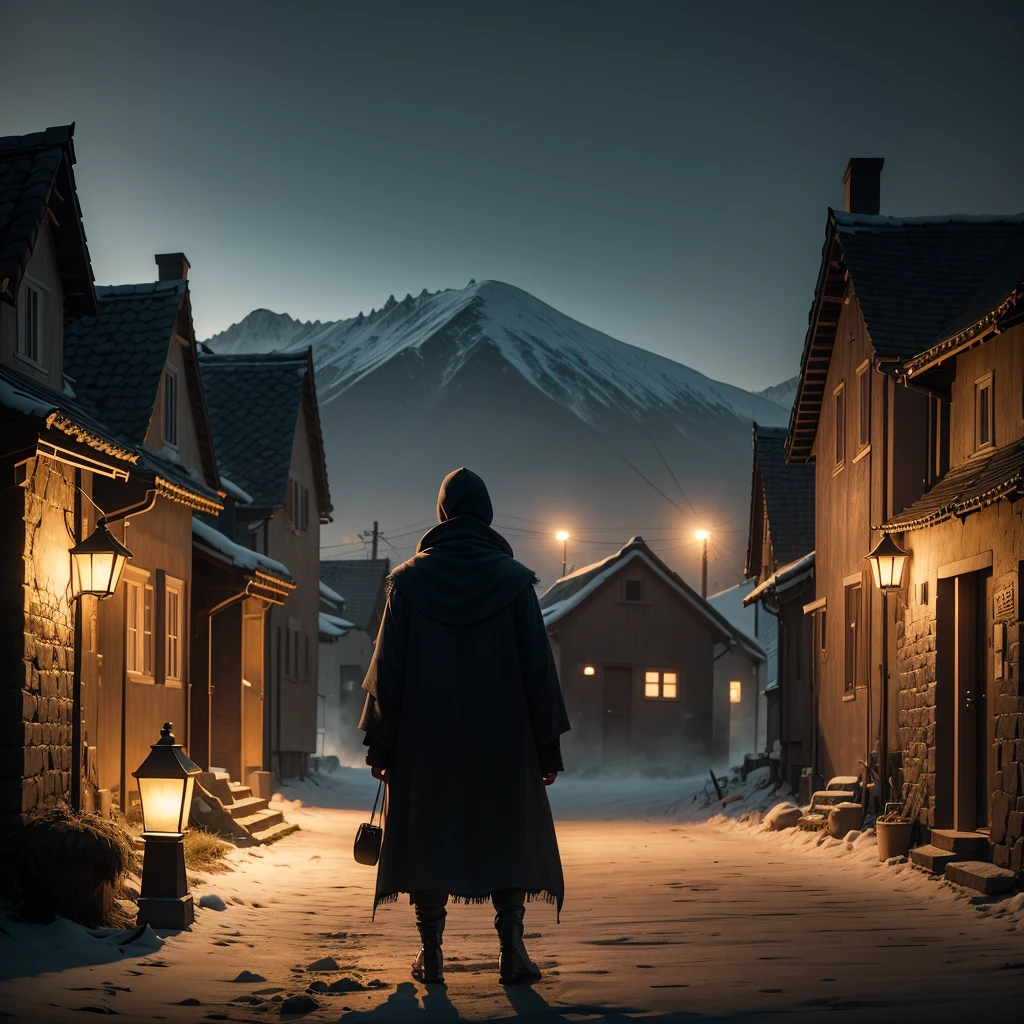 At night, in the small village, the dark spirit grew stronger in the  house