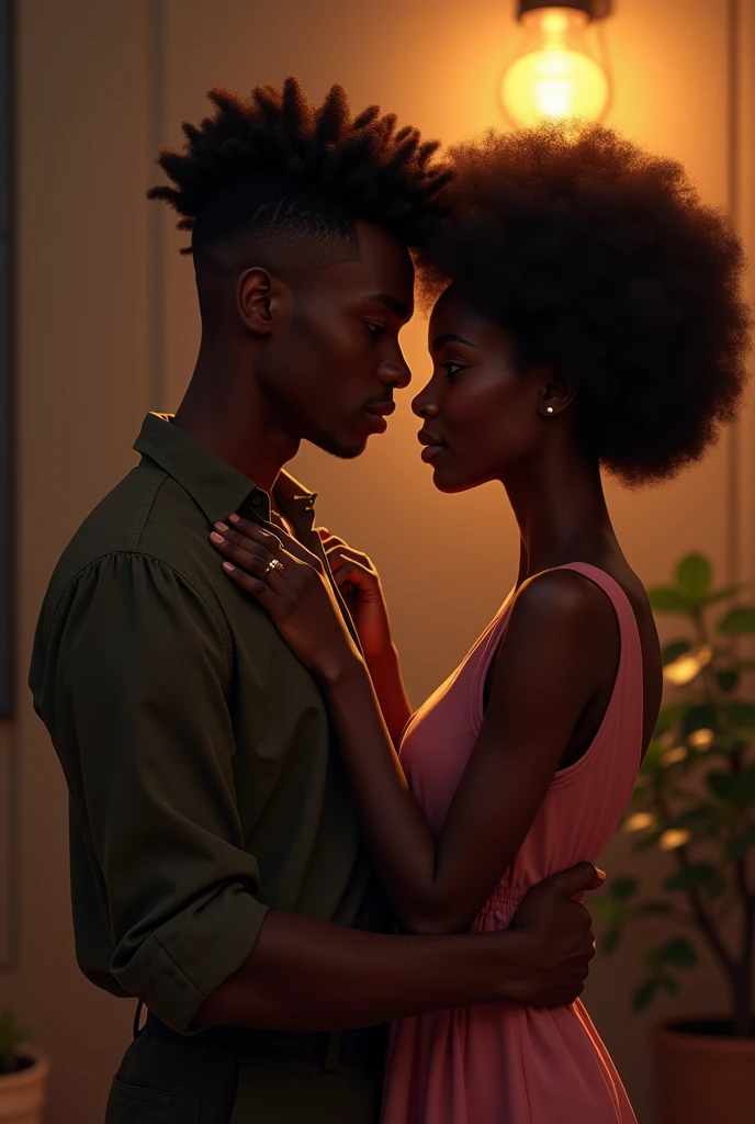 dark-skinned couple