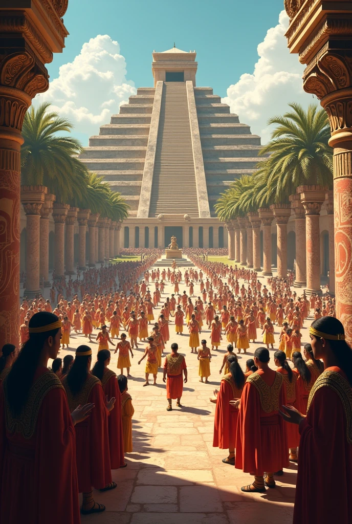Draw me the animated centralization of Mayan power