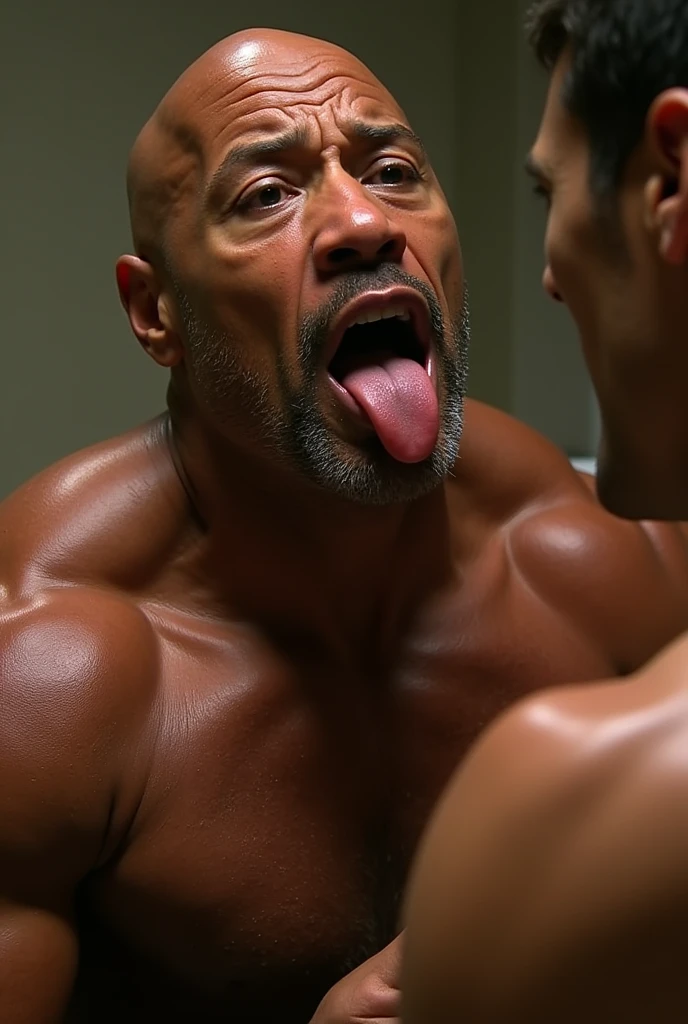 Sucking Dwayne Johnson&#39;s nipples 