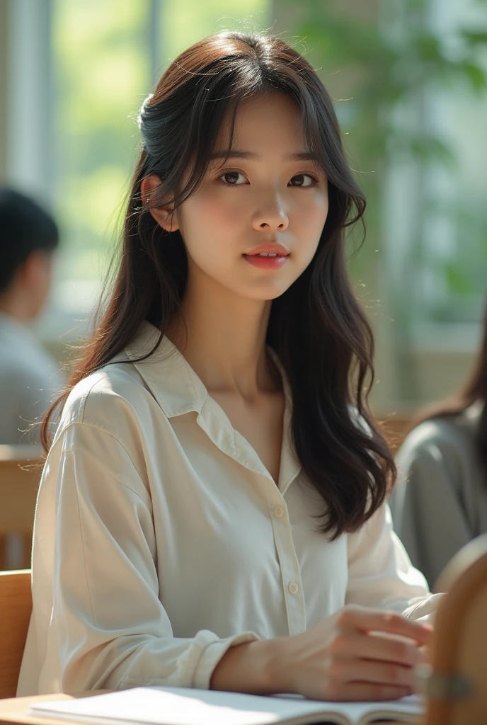 An ordinary Asian woman，front，20 years old，student