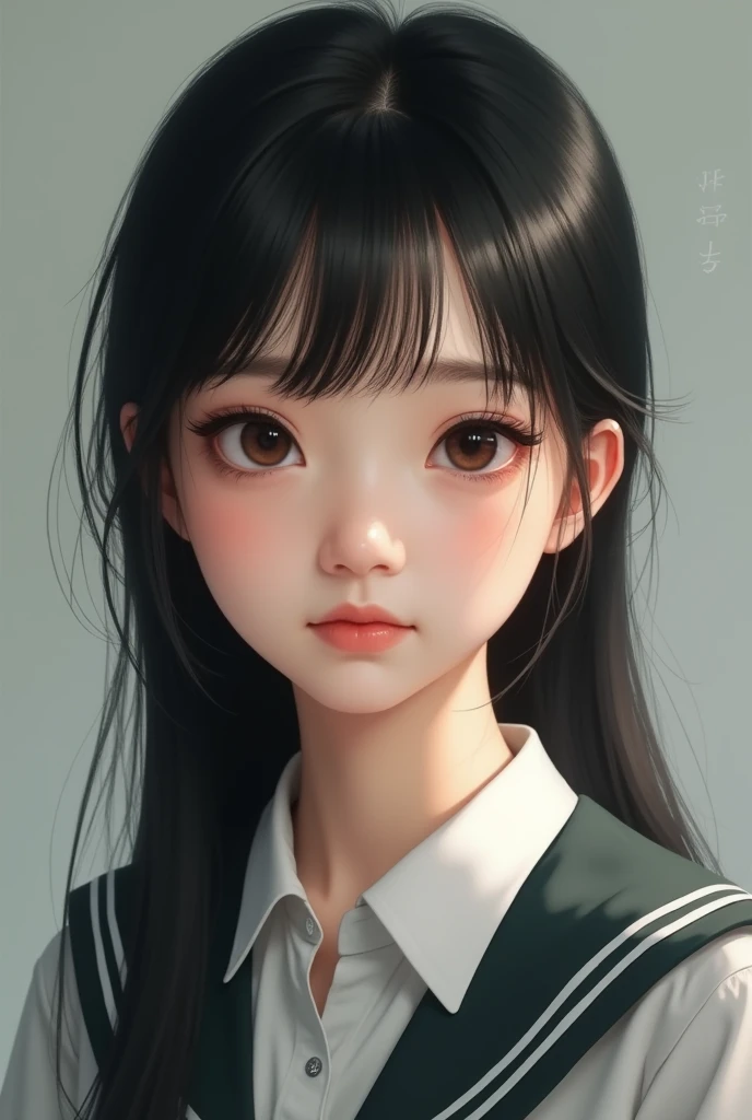 An ordinary Chinese female high school student,front,1,student