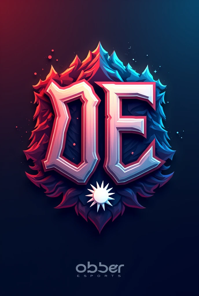 Creat a gaming esports logo for obber esport like nepal falg and aslo add color like nepal flag and add OE as a word