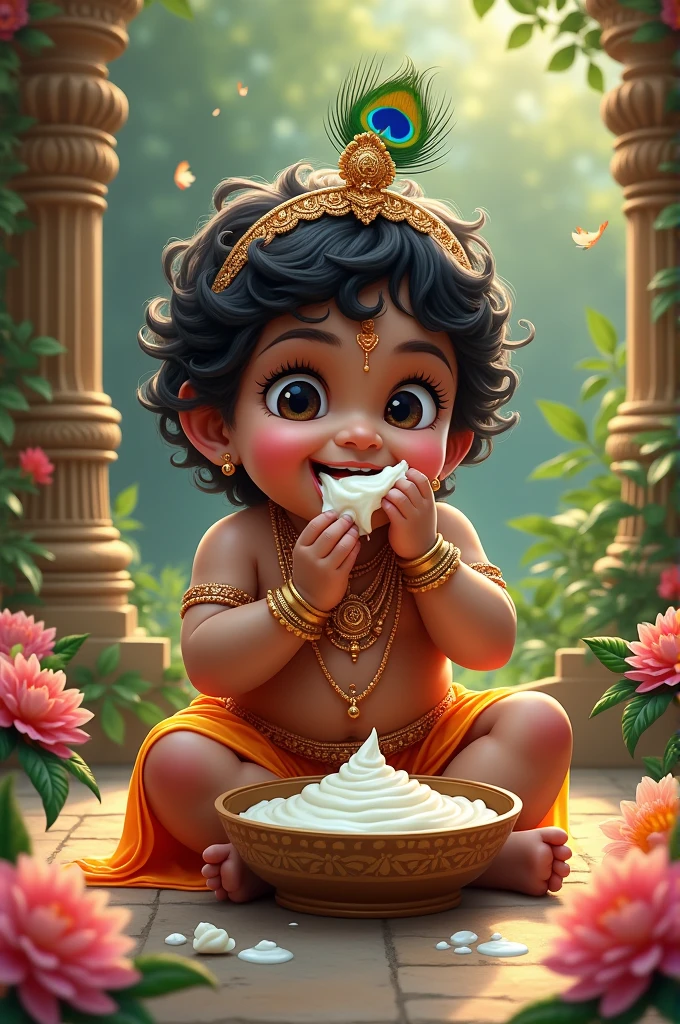  krishna eating curds 